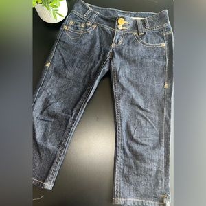 DKNY Prince Street Jean Dark Blue Denim Jean Capris EUC Size 3
